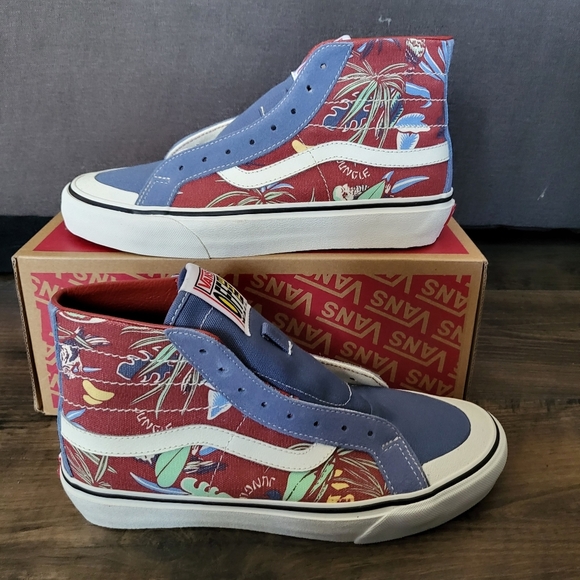 Vans Sk8 Hi 138 Decon Hawaiian Jungle SF Men Red Blue VNOA4BX2B6R (2022)
